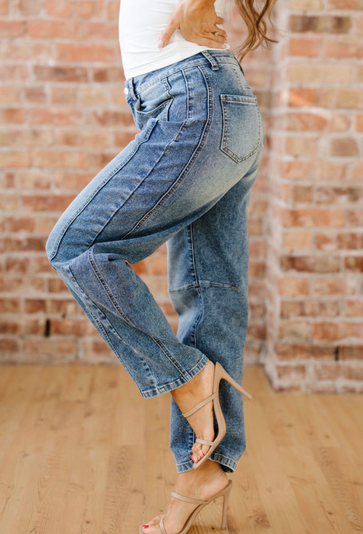 Barrel jeans, medium wash