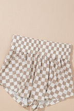 Brown Checkered Skort