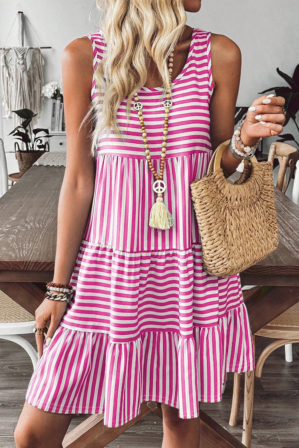 Rose Stripe Dress