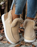 Cream suede boot