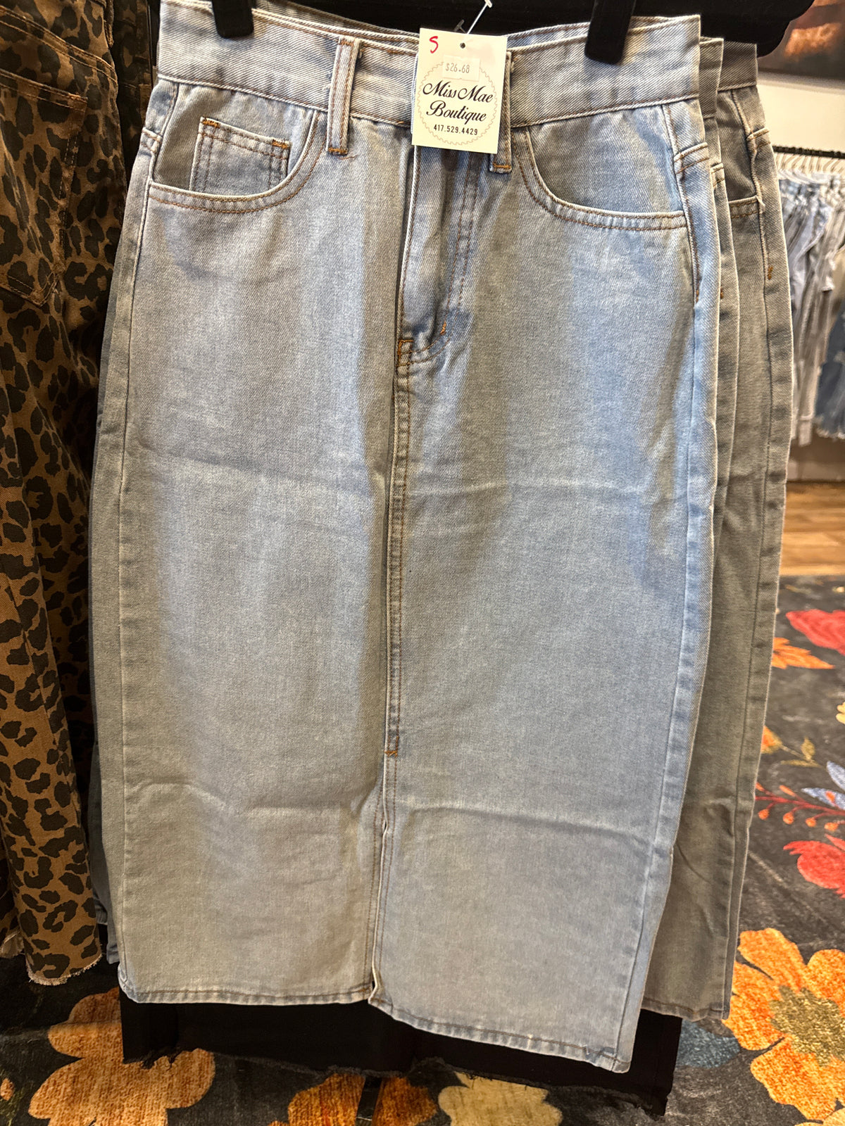 Light Wash Denim Skirt