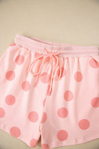 Pink polka dot shorts