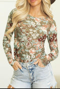 Floral Mesh long sleeve