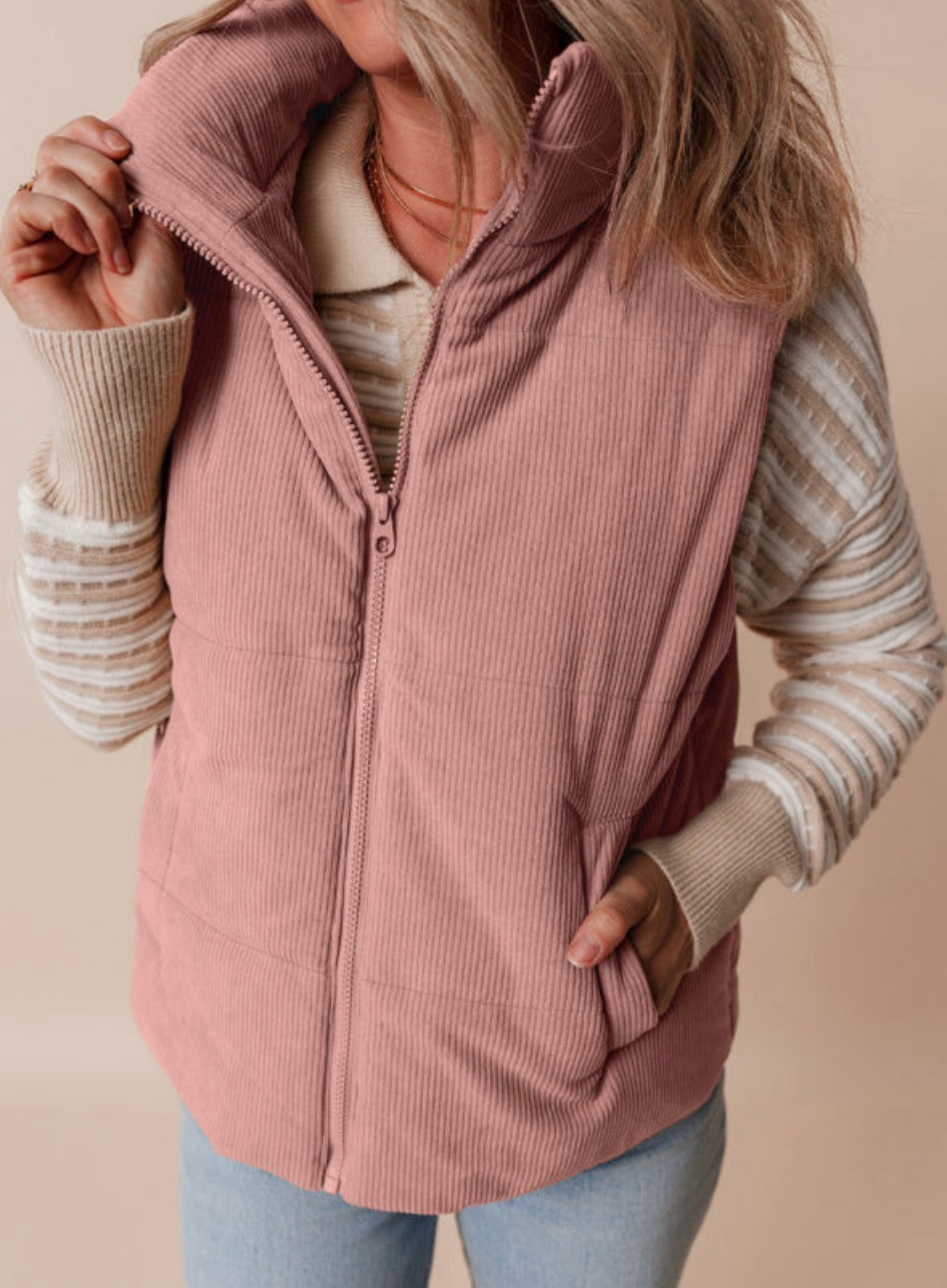 Pink Puffer Vest