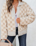 Cream checkered jacket