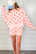 Pink polka dot shorts