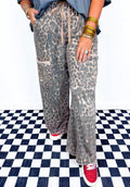 Wide legged leopard pants