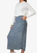 Flex Denim Maxi skirt