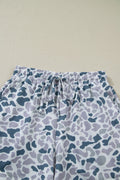 Multicolored Abstract Patterned Collar shorts